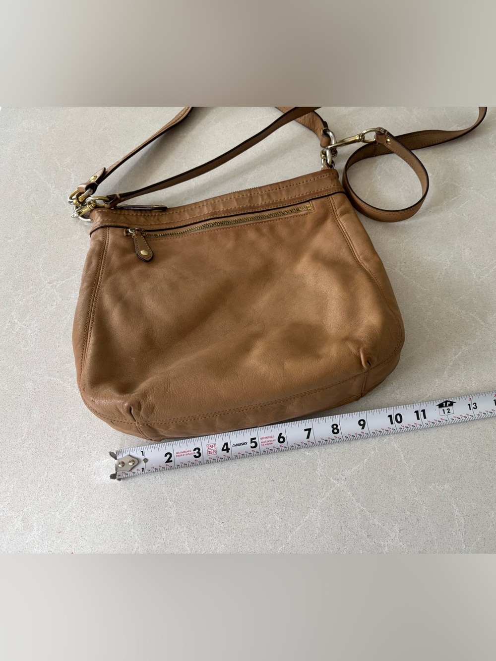 Coach Tan Leather Hobo Bag Classic Everyday Shoulder Bag - Picture 10 of 16
